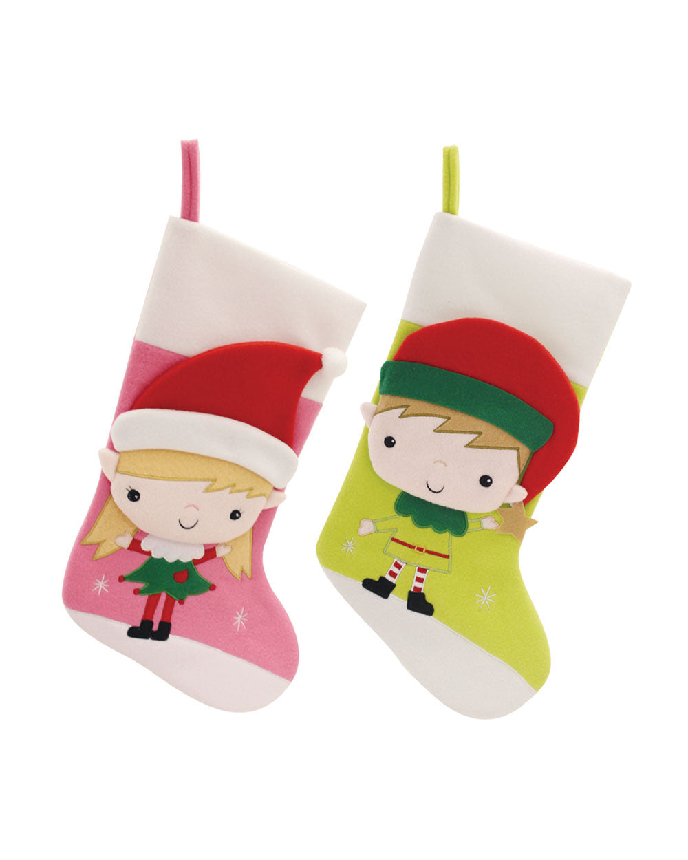 Homesmiths Christmas Elf Stoc Boy & Girl 19 Inch 1 Piece