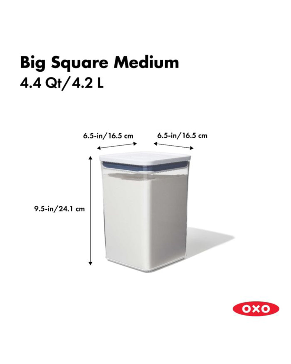 OXO Good Grips Pop 2 Square Big Medium Container 4.1L