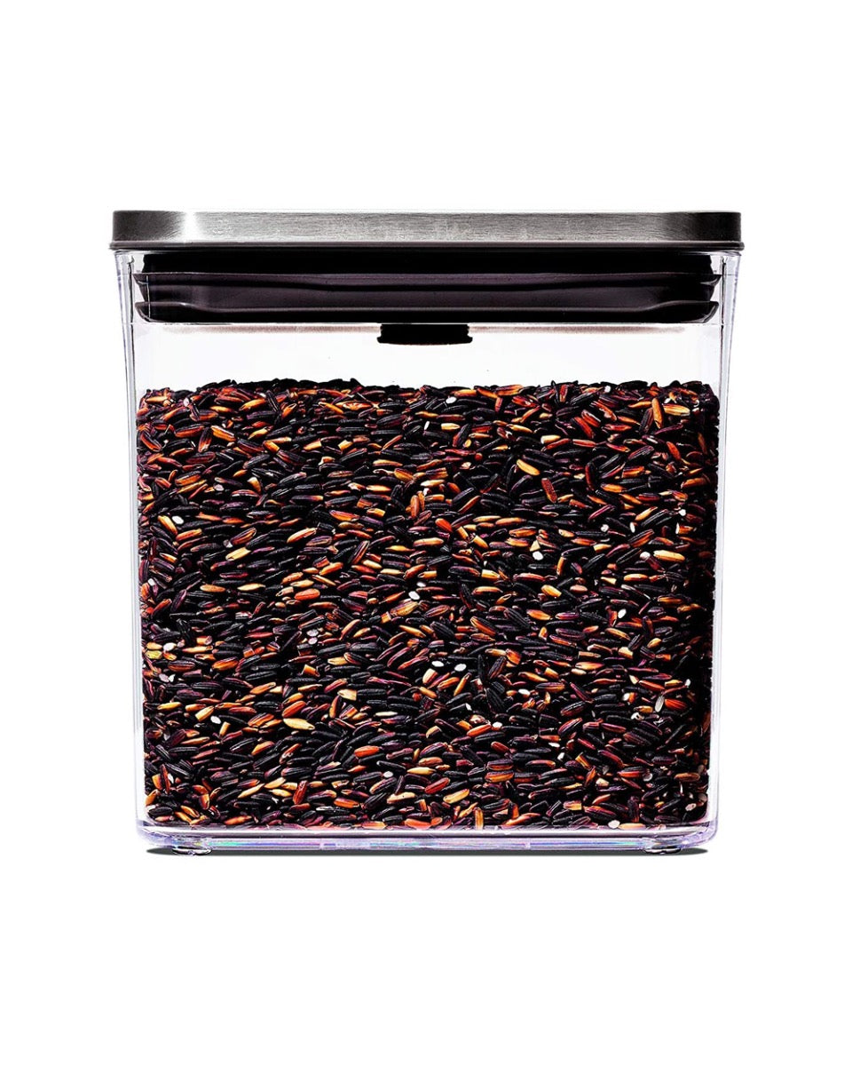 OXO 2.6 Litre Steel Big Square Pop Clear Container