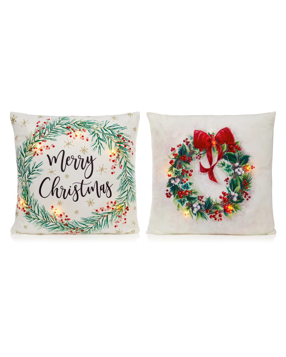 Homesmiths 45 x 45 cm Christmas Wreath Cushions Assorted 1 Piece