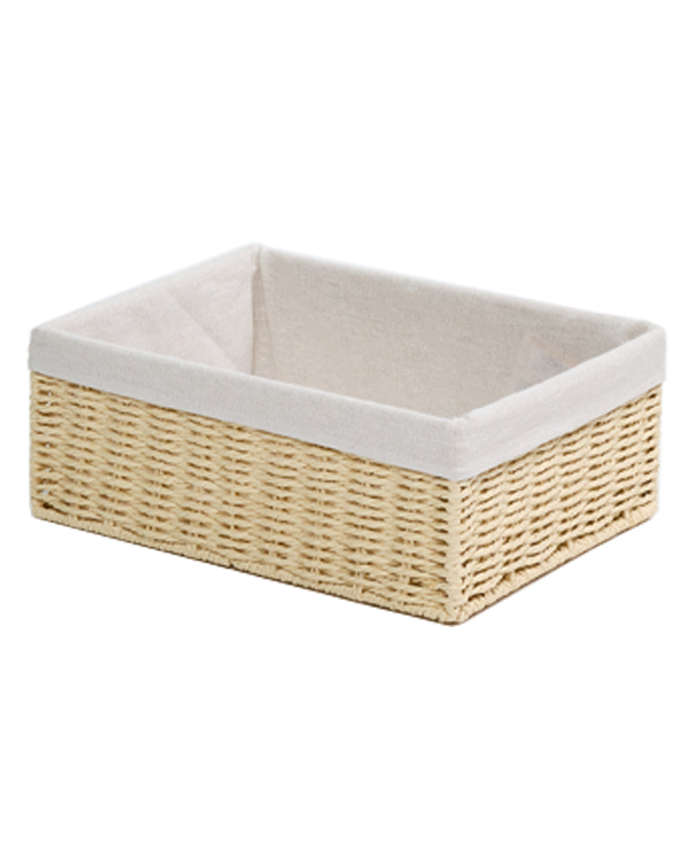 Homesmiths Extra Large Storage Baskets Natural with Liner L39 x W30 x H16.5 cm