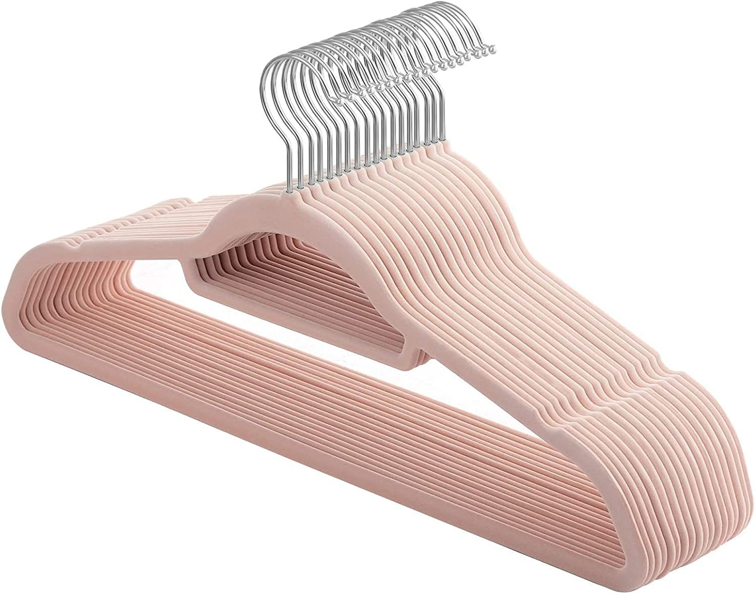 Homesmiths Velvet Hangers Pink Pack of 7