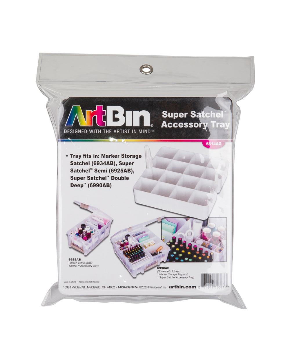 ArtBin Super Satchel Accessory Tray White Plastic
