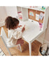 Homesmiths Junior Wooden Study Desk with Shelves & Drawers, White, H114 cm x W90 cm x D60 cm (Chair Not Included)