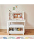 Homesmiths Junior Wooden Study Desk with Shelves & Drawers, White, H114 cm x W90 cm x D60 cm (Chair Not Included)