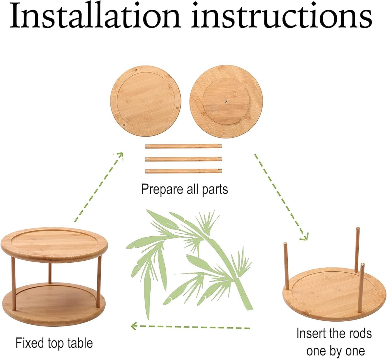 Honeybee Bamboo Turntable Organizer 21cm