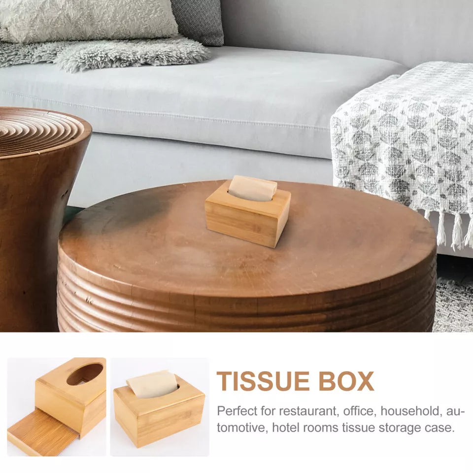 Honeybee Bamboo Tissue Holder 23 x 12 x 8.5 cm