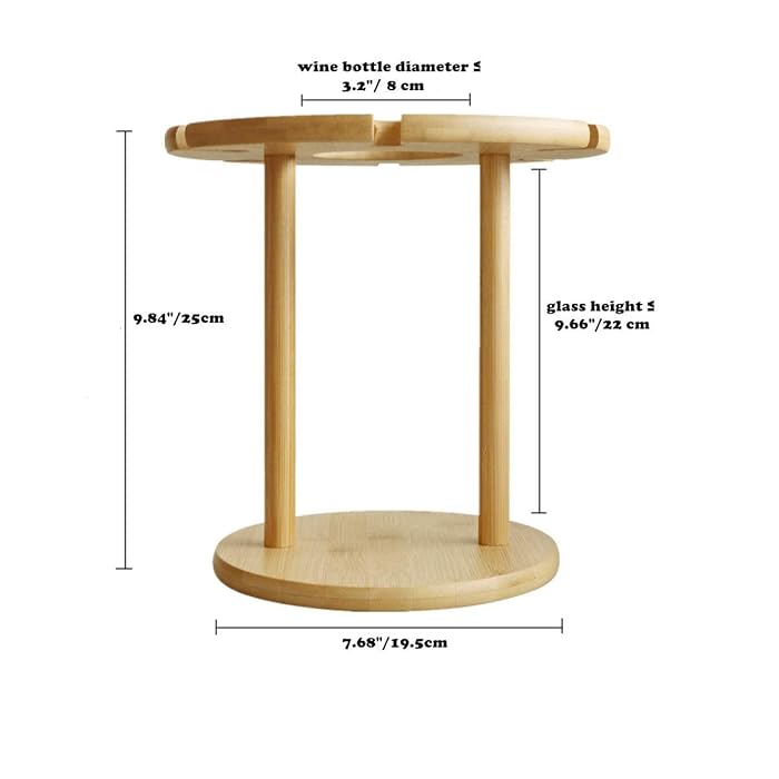 Honeybee Wine Glass Drying Rack & Bottle Holder