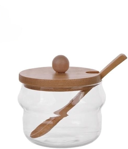 Honeybee 3 Pieces Glass Can Food Storage Containers