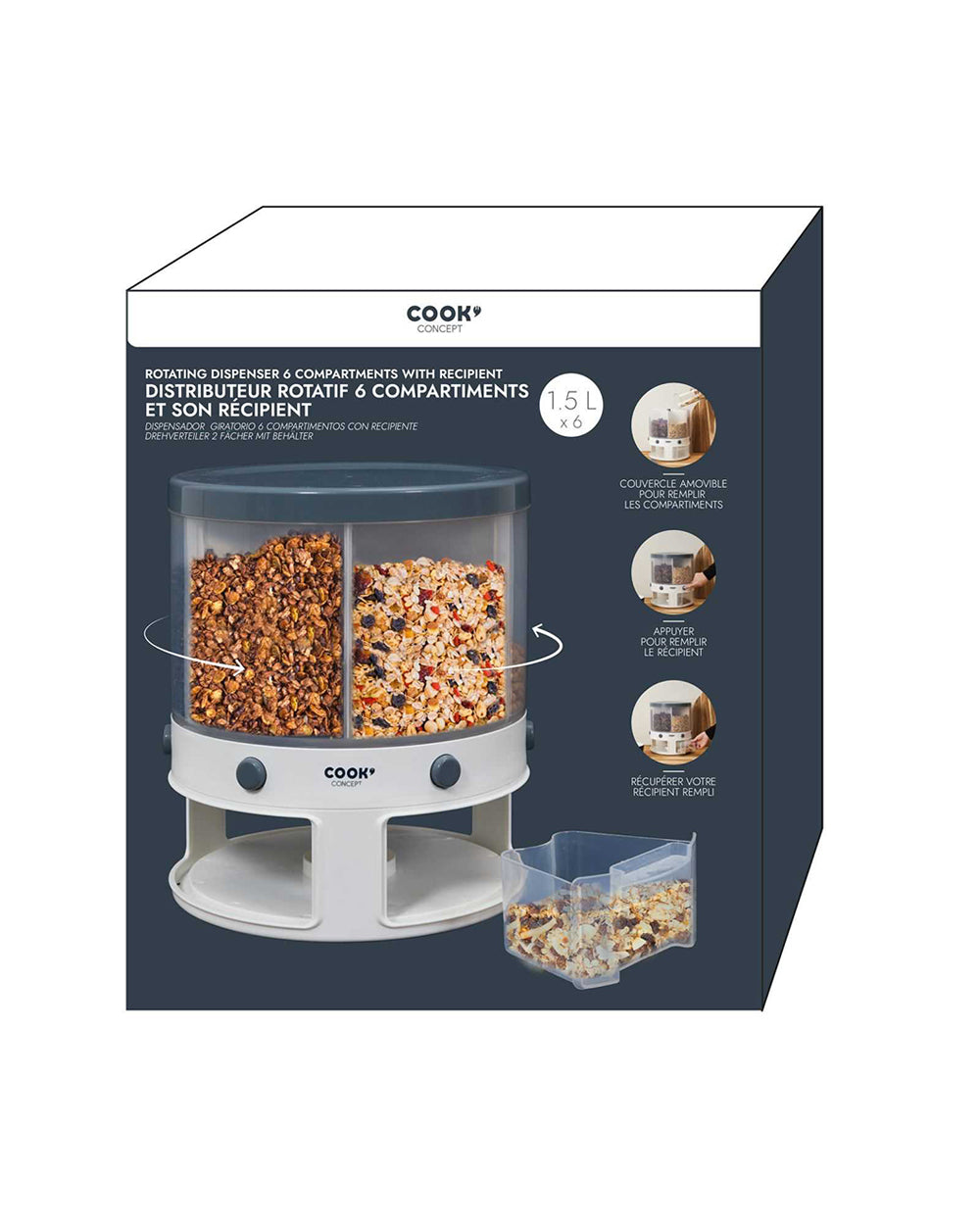 Cook Concept 1.5 Liter Distributor 6 Compartments