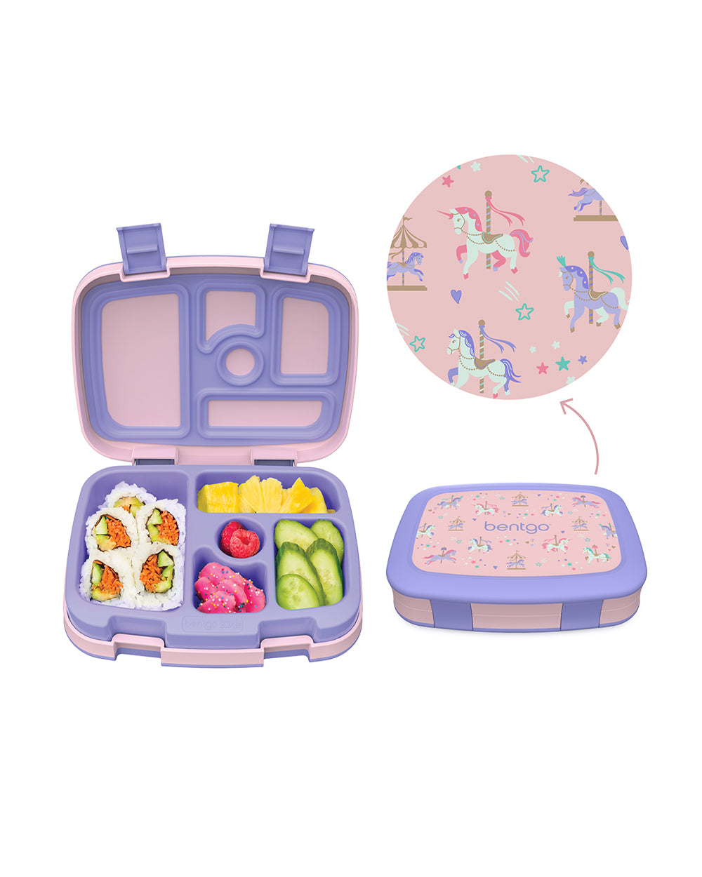 Bentgo Kids Lunch Box Carousel Unicorns