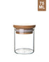 Honeybee 75ML Round Glass with Bamboo Cover
