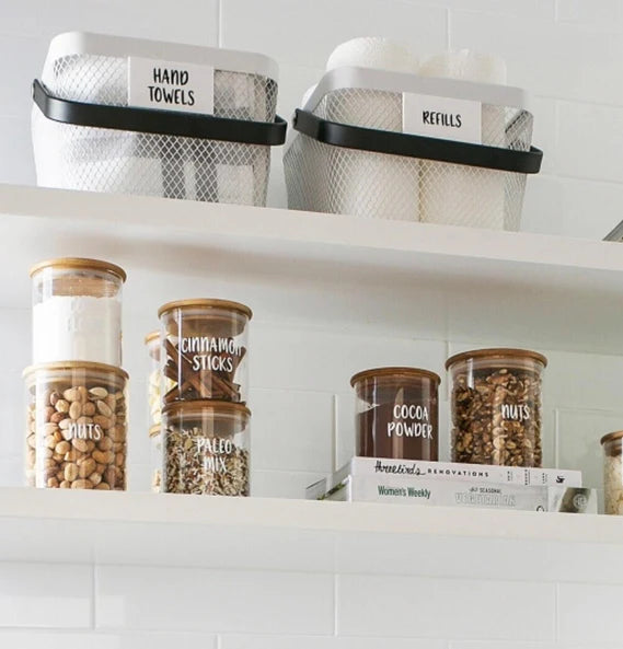 Honeybee 500ML Round Glass with Bamboo Cover