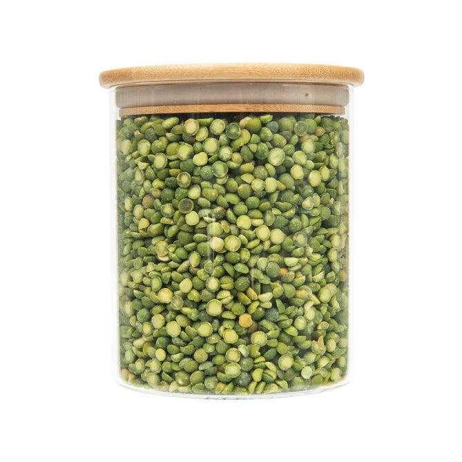 Honeybee 1 Liter Round Glass with Bamboo Cover