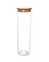 Honeybee 1.25 Liter Tall Round Glass with Bamboo Cover