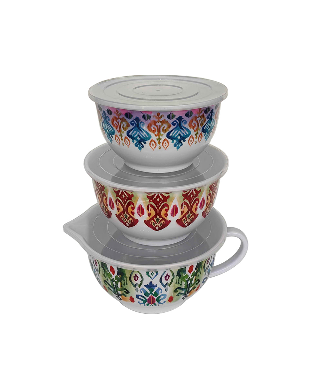 Spice By Tia Mowry Sweet Basil 6 Pieces Melamine Batter Bowls With Lids