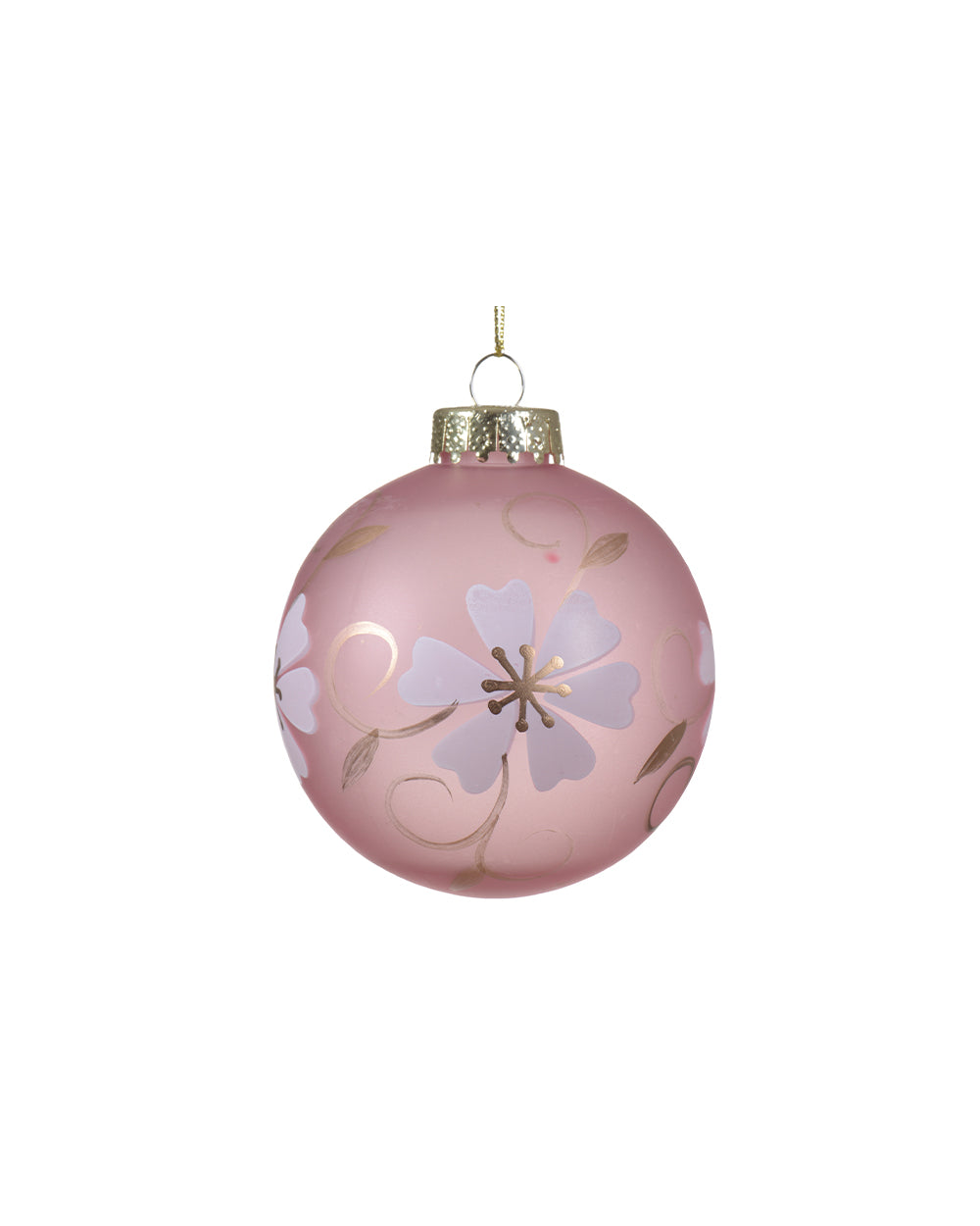Homesmiths Decoris 8Cm Bauble Shatterproof Flower Pink