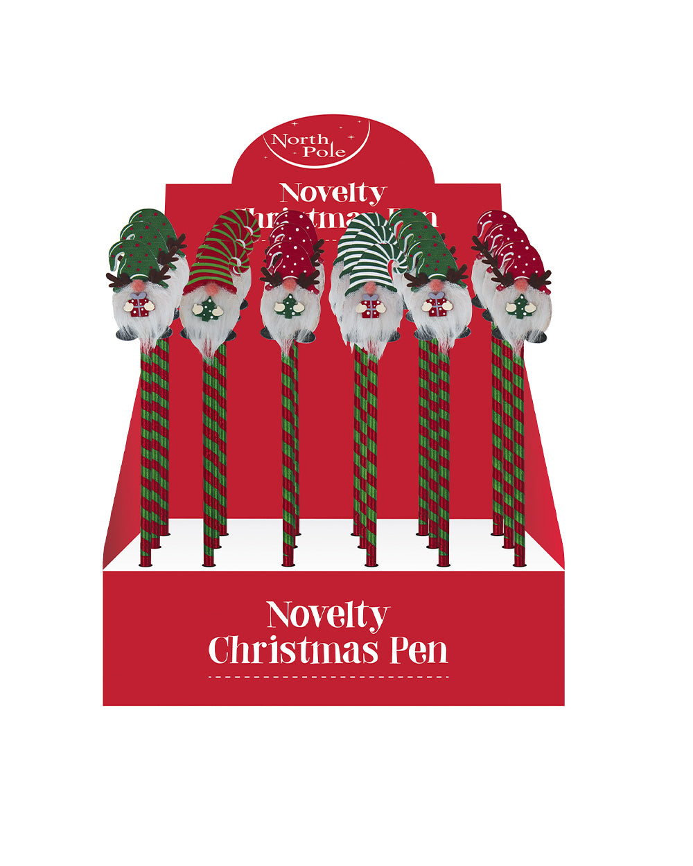 North Pole Novlety Xmas Gonk Beard Pens Assorted 1 Piece