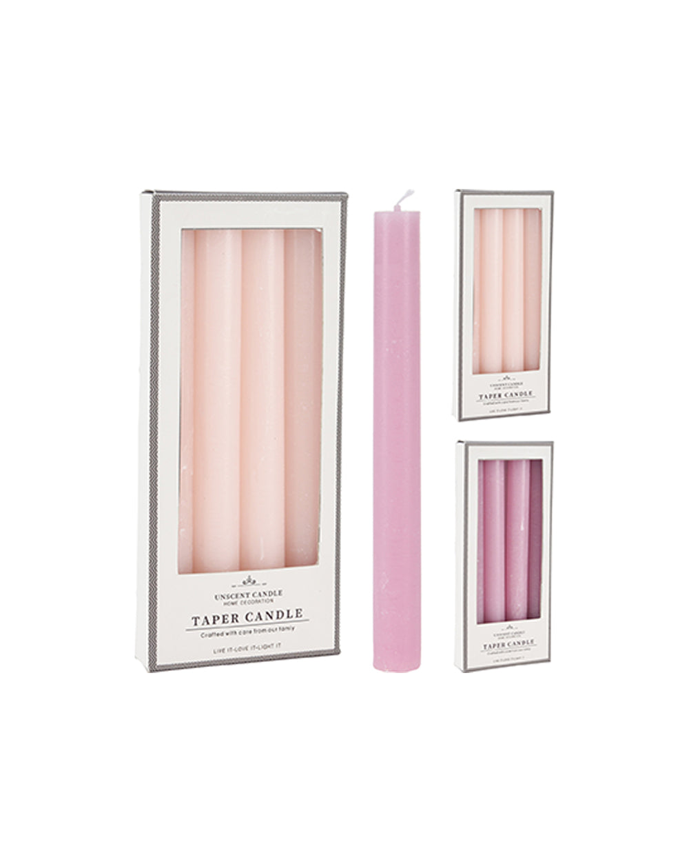 Homesmiths Diner Candle Rustic Set4 20Cm Assorted 1 Piece