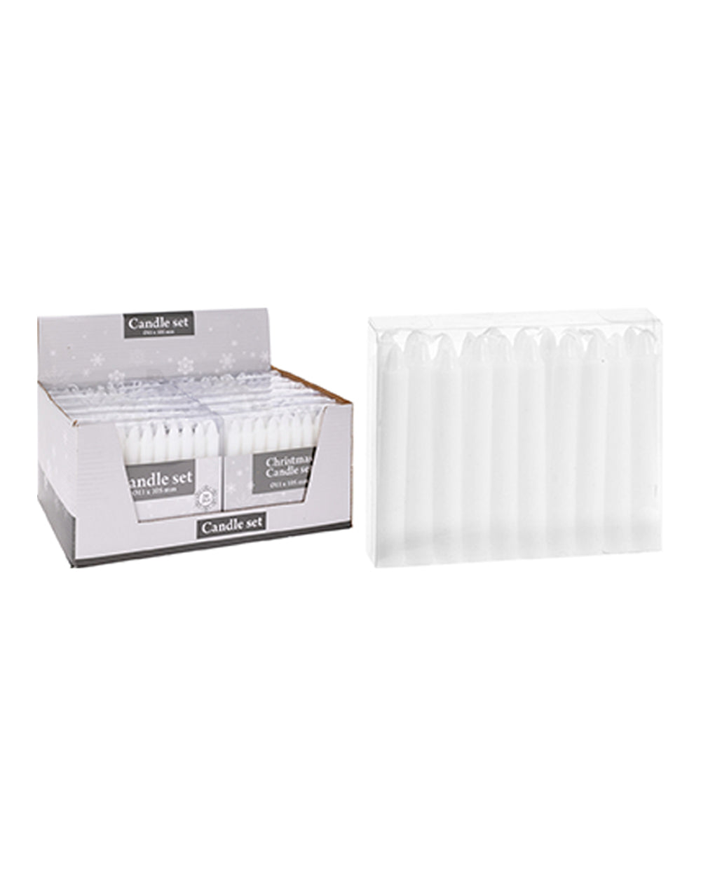Homesmiths Xmas Candle Set Of 20 White