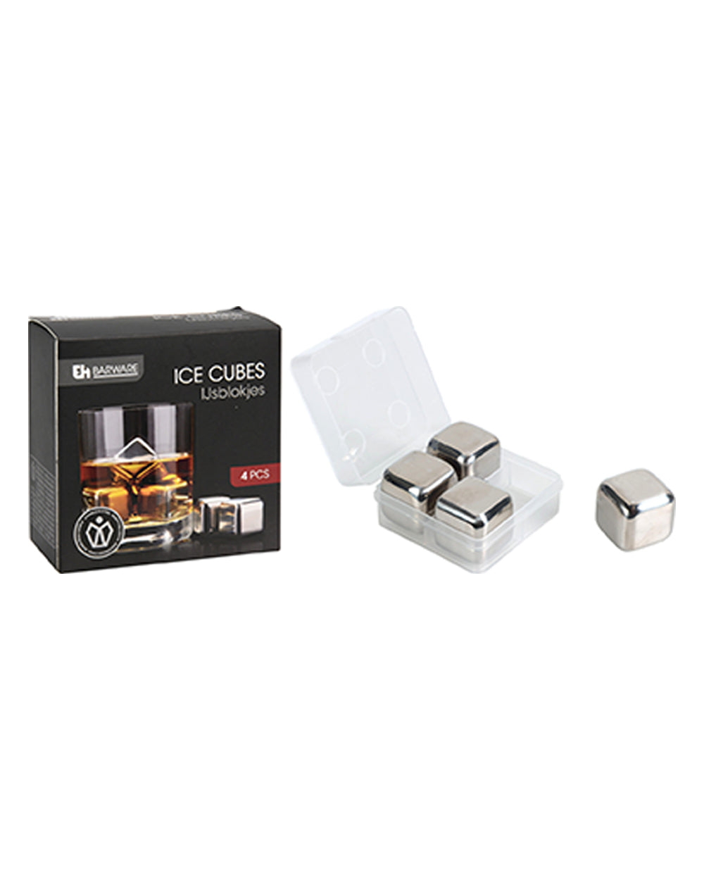 Koopman Ice Cube 4 Pieces Set Stainless Steel