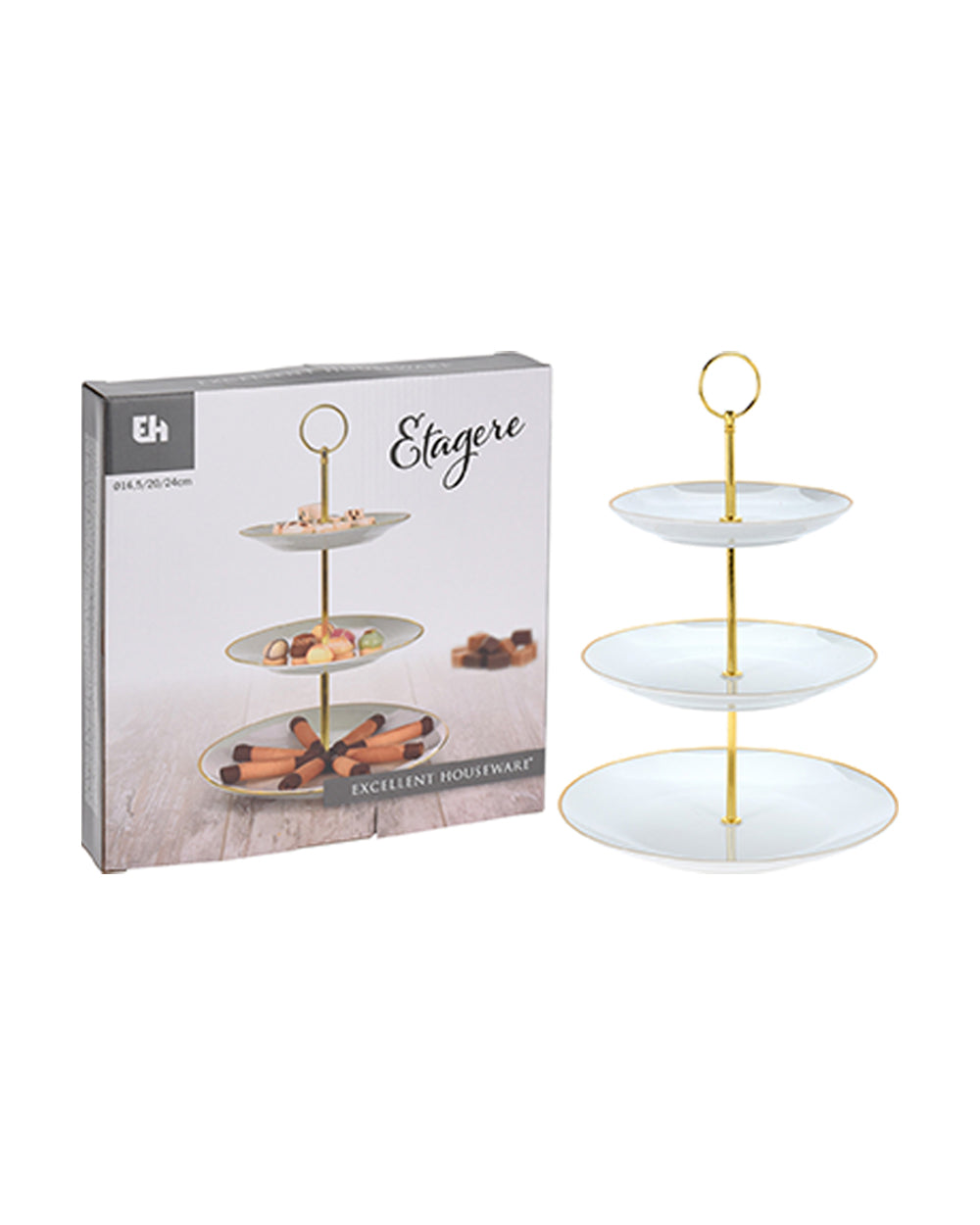 Homesmiths Food Stand Porcelain 3 Tier