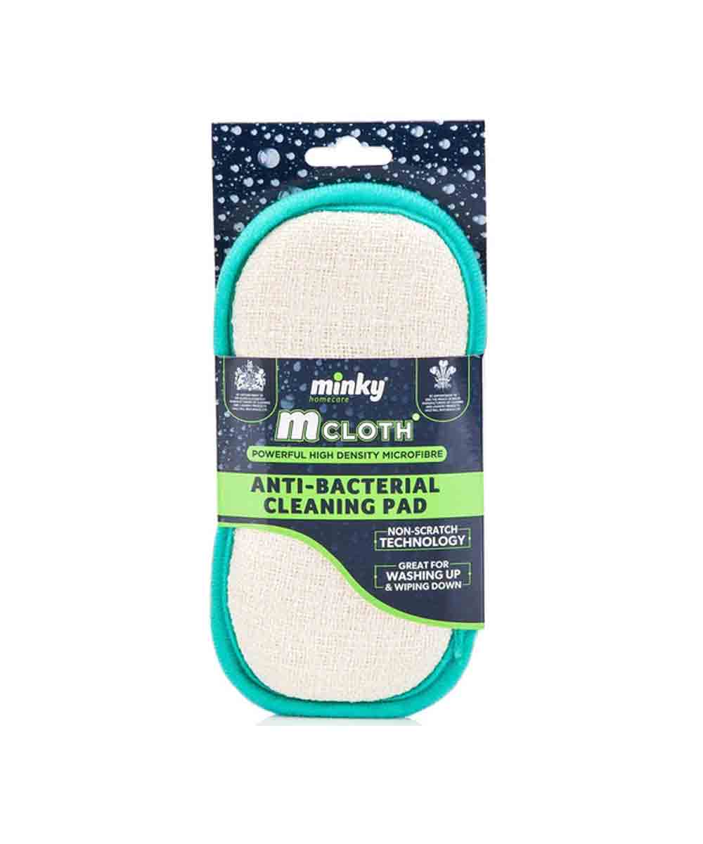 Minky Cloth Triple Action Anti-Bacterial Cleaning Pad - Teal