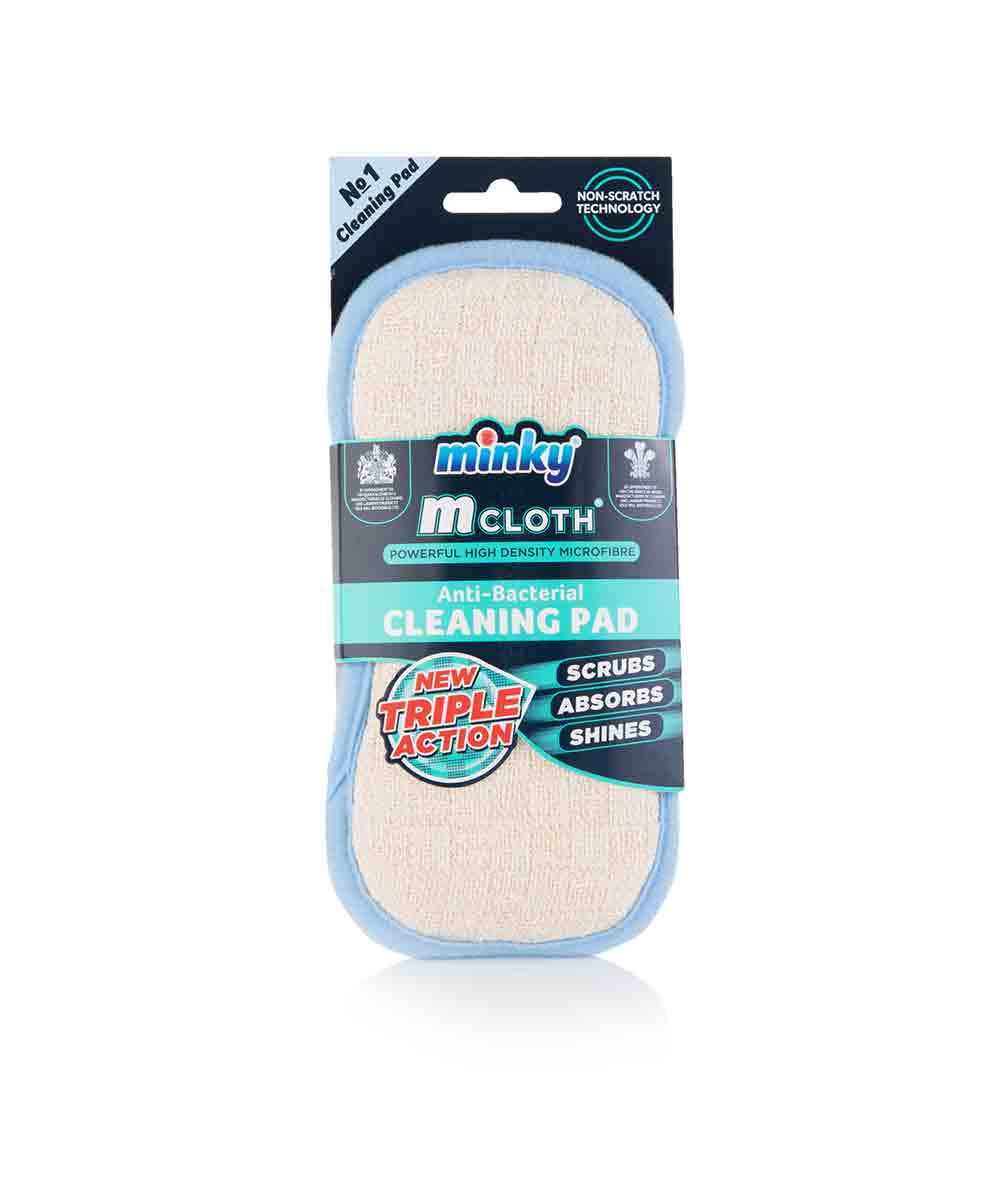Minky Triple Action Anti-Bacterial Cleaning Pad - Blue