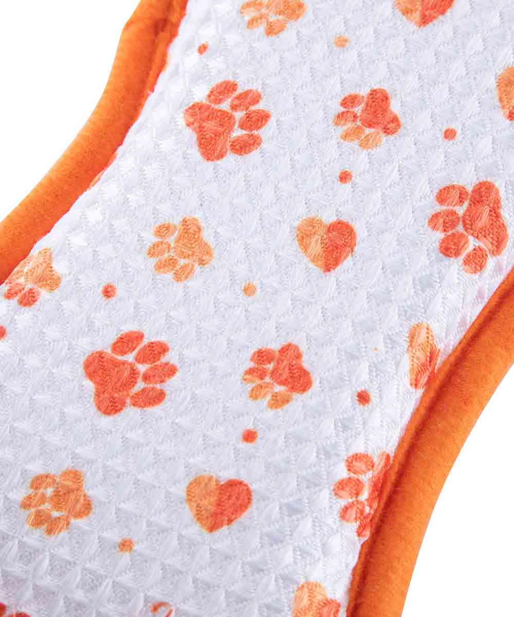 Minky Cloth Antibacterial Pet Pad Orange