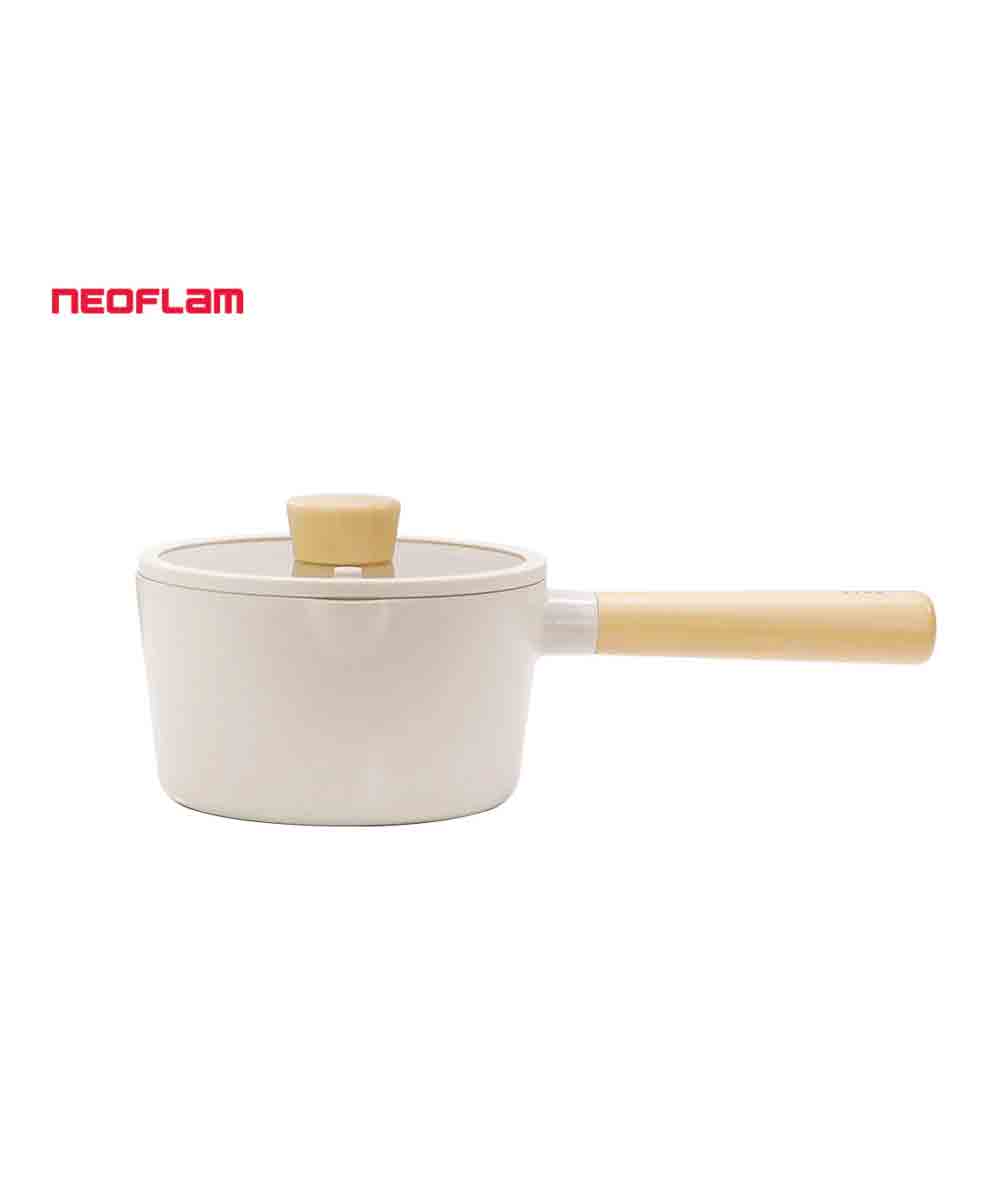Neoflam White Color Fika Aluminum and Ceramic Milk Pan 16cm