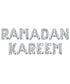 Peacock Ramadan Kareem Foil Balloons Silver