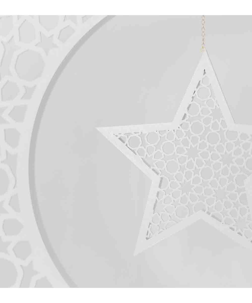 Peacock Large Geometric Moon & Star 2 Feet