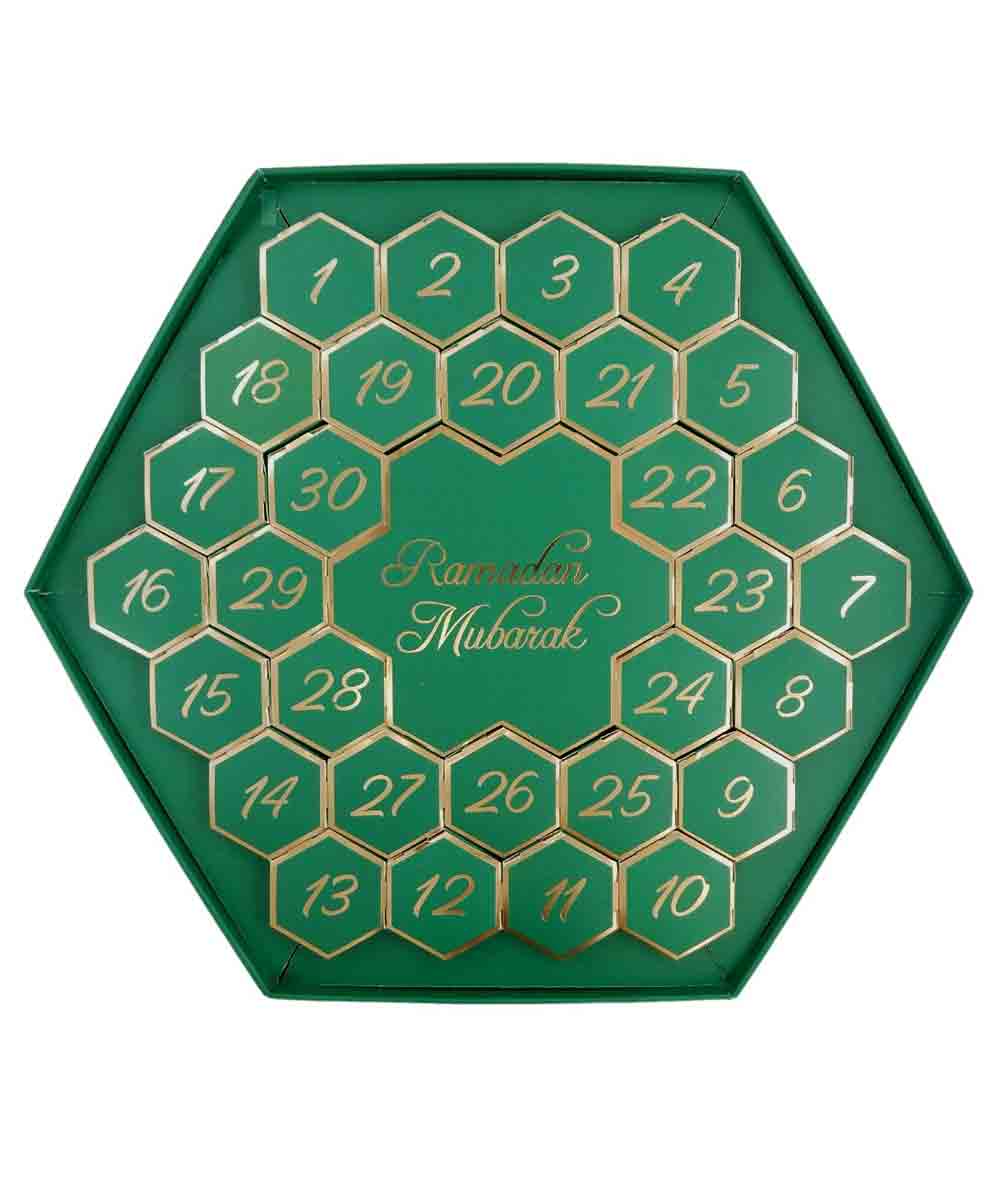 Peacock Ramadan Honeycomb Countdown Calendar