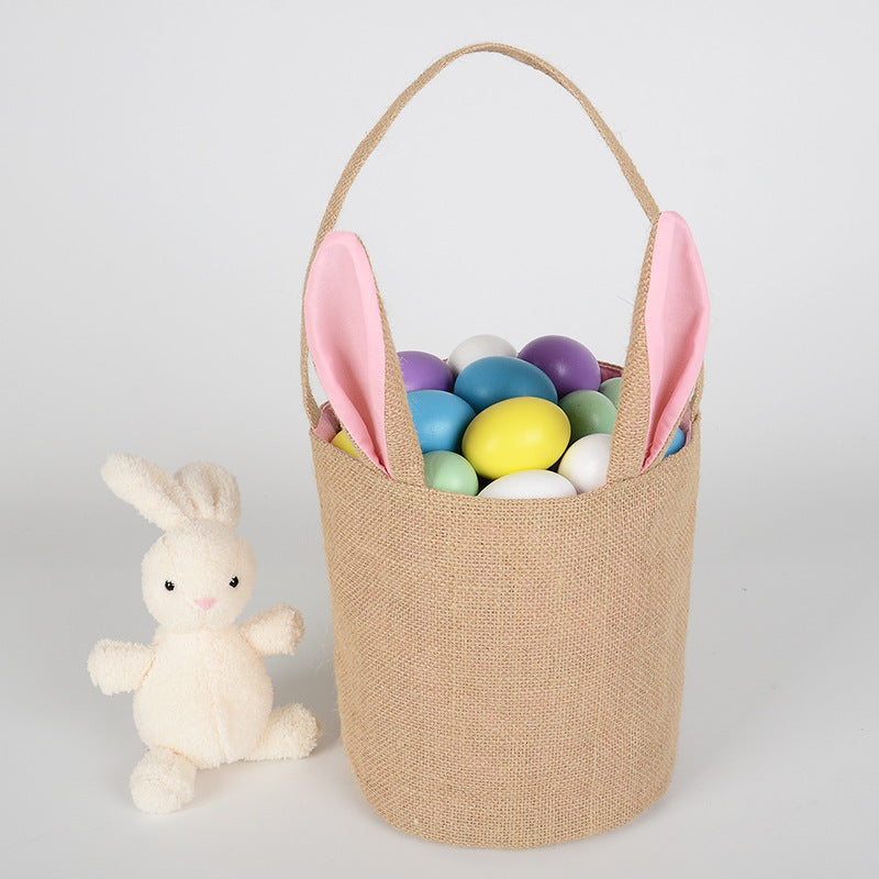 Easter basket 20x22cm Pink