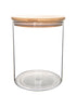 Honeybee 2 Liter Round Glass with Bamboo Cover