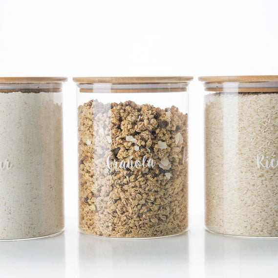 Honeybee 3 Liter Round Glass with Bamboo Cover