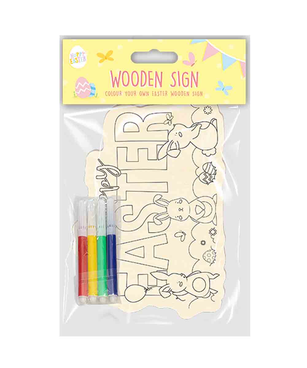 Gems Colour Your Own Wooden Easter Sign