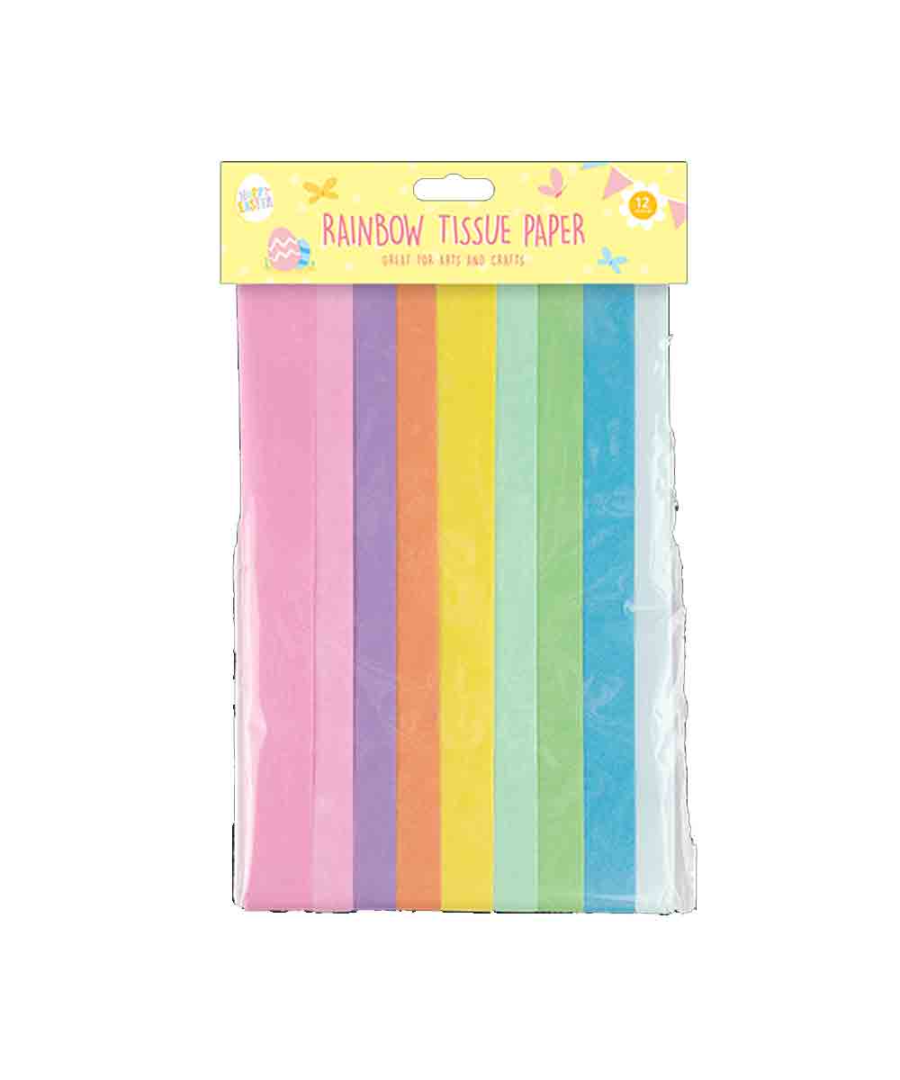 Gems Pastel Rainbow Tissue Paper Pack of 12