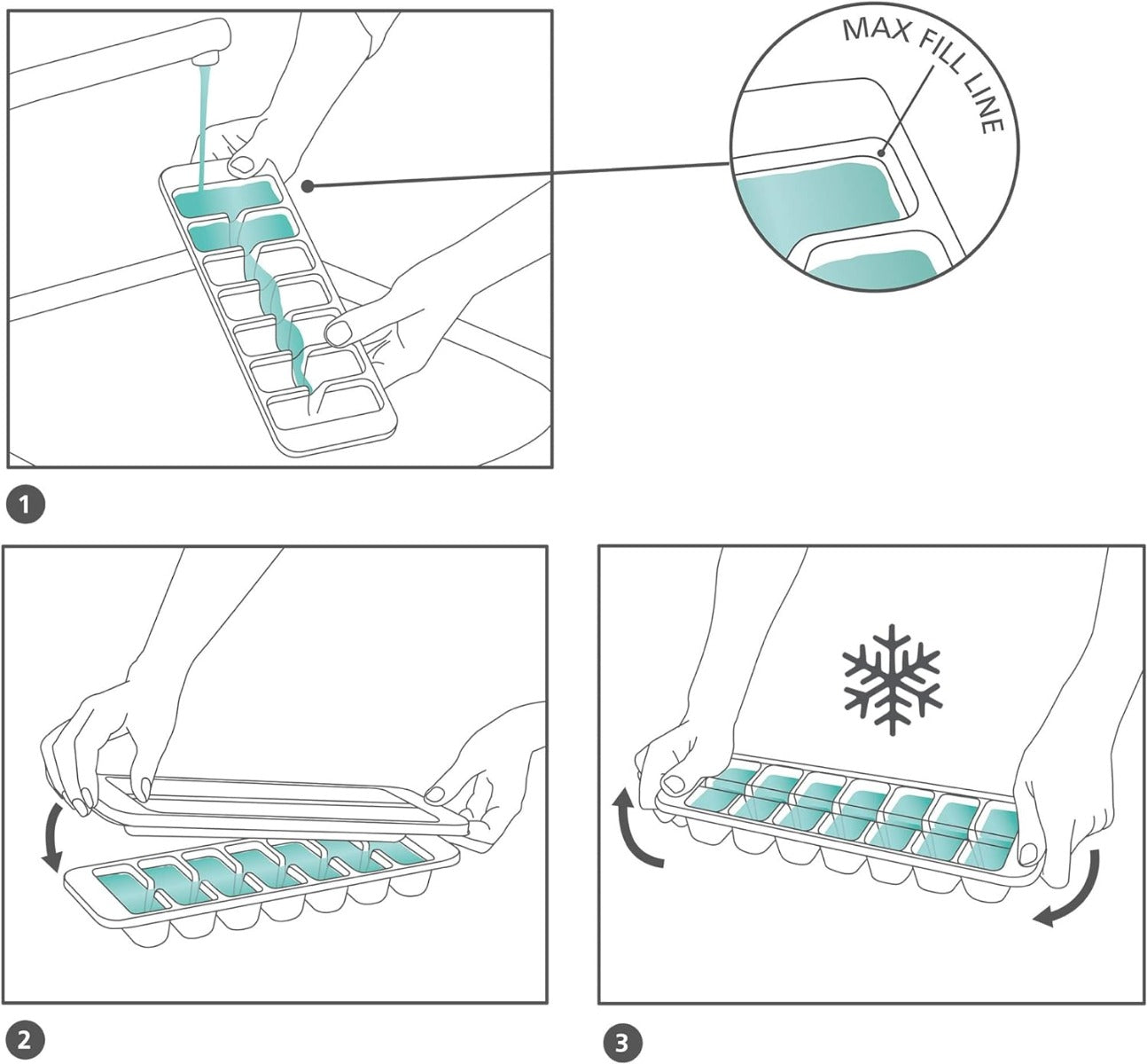 Joseph Joseph Flow Easy-fill Ice-cube Tray Pack of 2