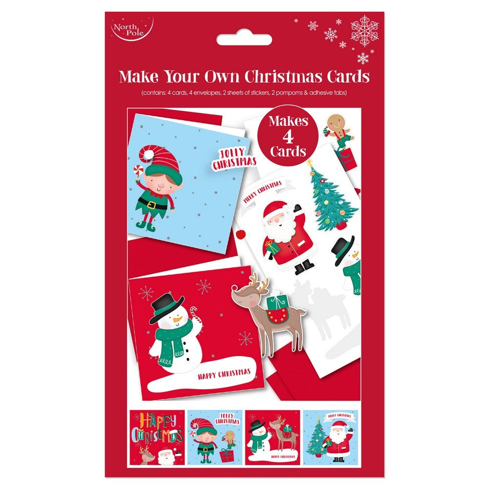 Eurowrap Make Your Own Cards – Christmas DIY Craft Kit, Holiday Card Making, Seasonal Creative Activity for Kids, Festive Crafting, and Holiday Gifting Fun
