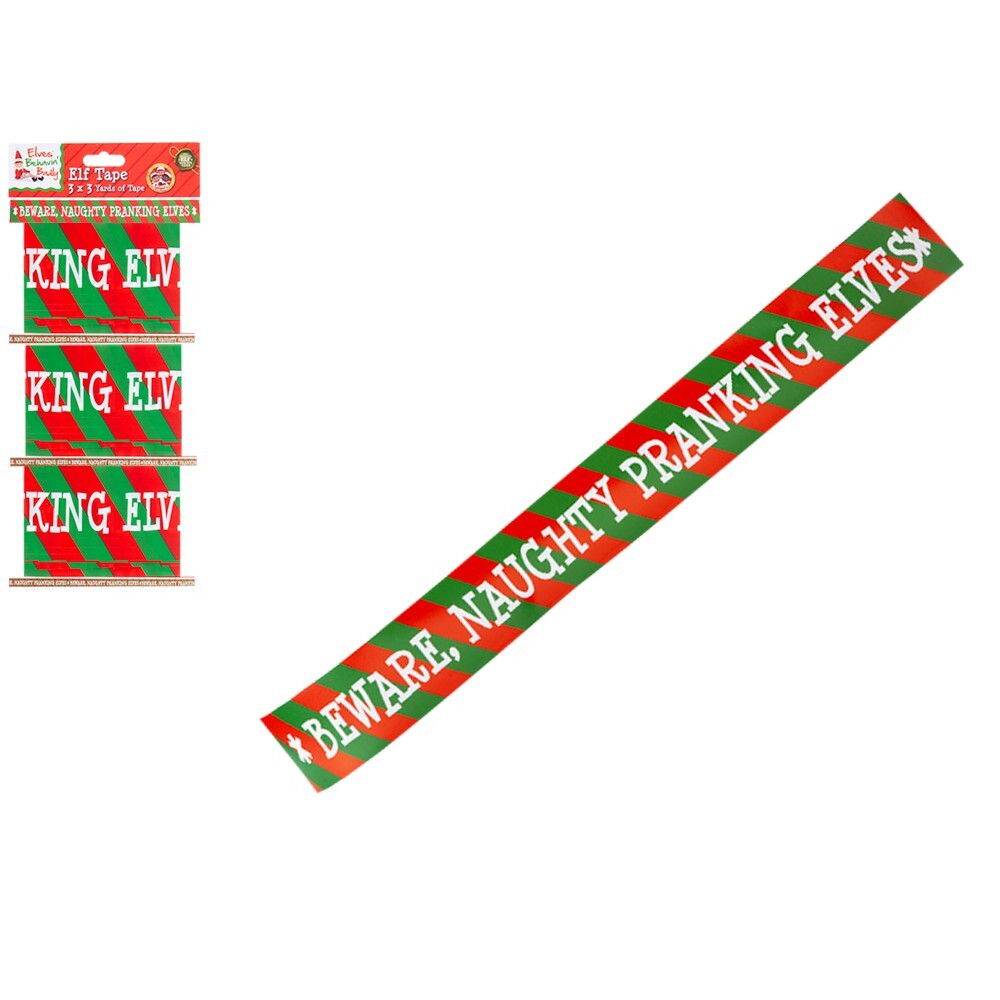 PMS 3 Yards Printed Christmas Tape – Pack of 3 Holiday Decorative Tape Rolls, Seasonal Gift Wrapping, Festive DIY Craft Supplies, Xmas Packaging Décor