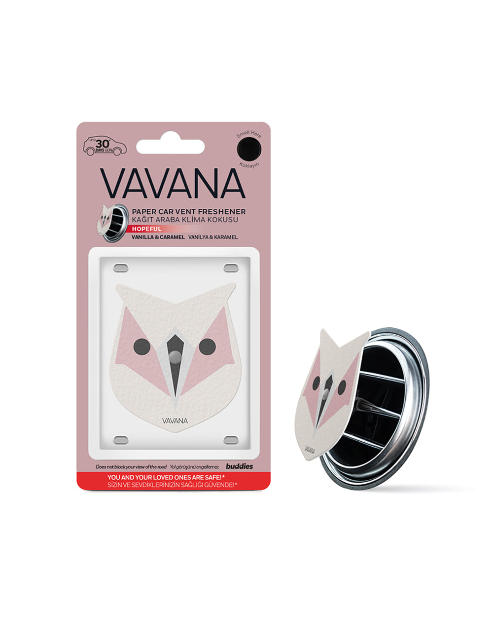 Vavana Buddies Hopeful Paper Car Vent Fresheners Owl