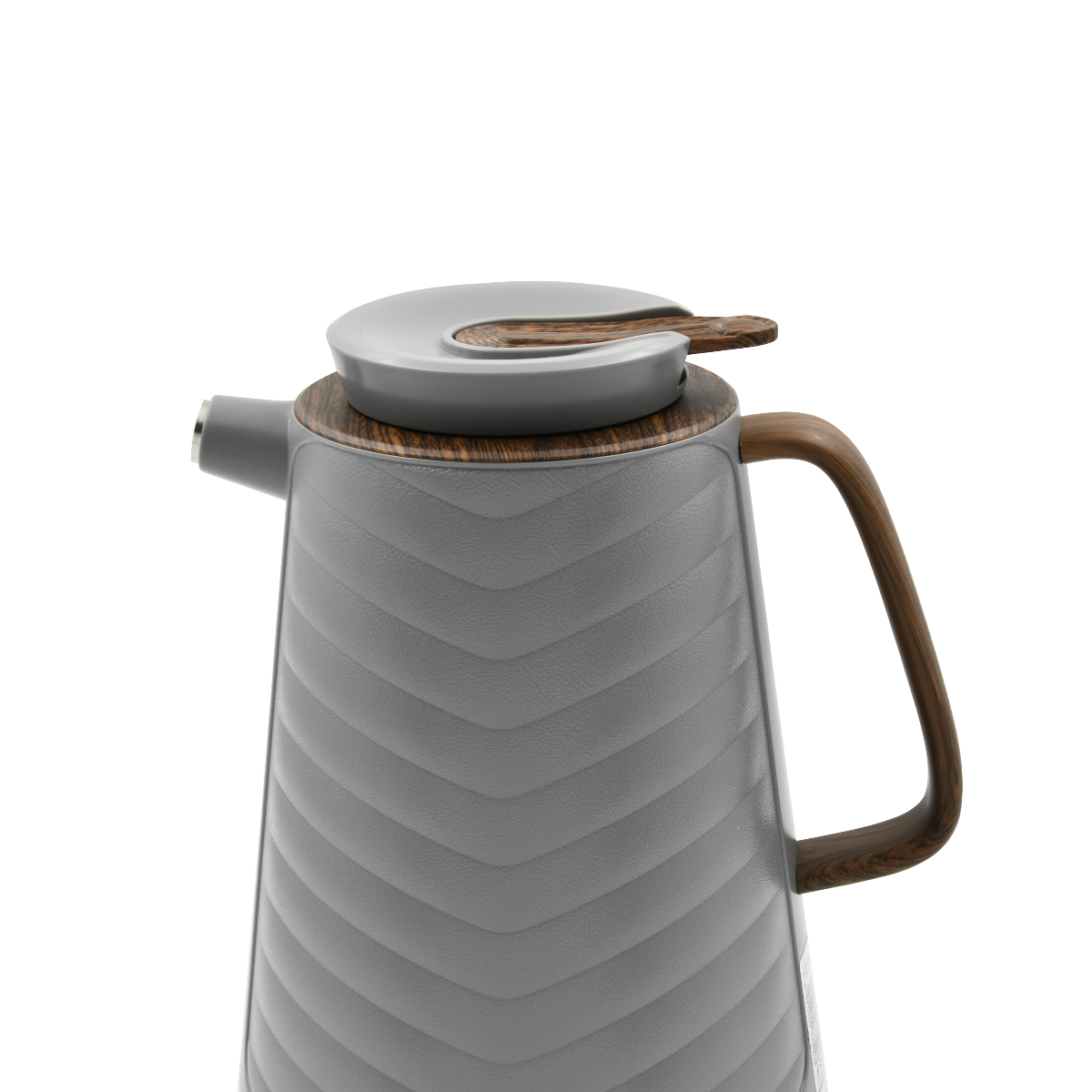 Homesmiths 1 Liter Vacuum Flask Grey Wooden