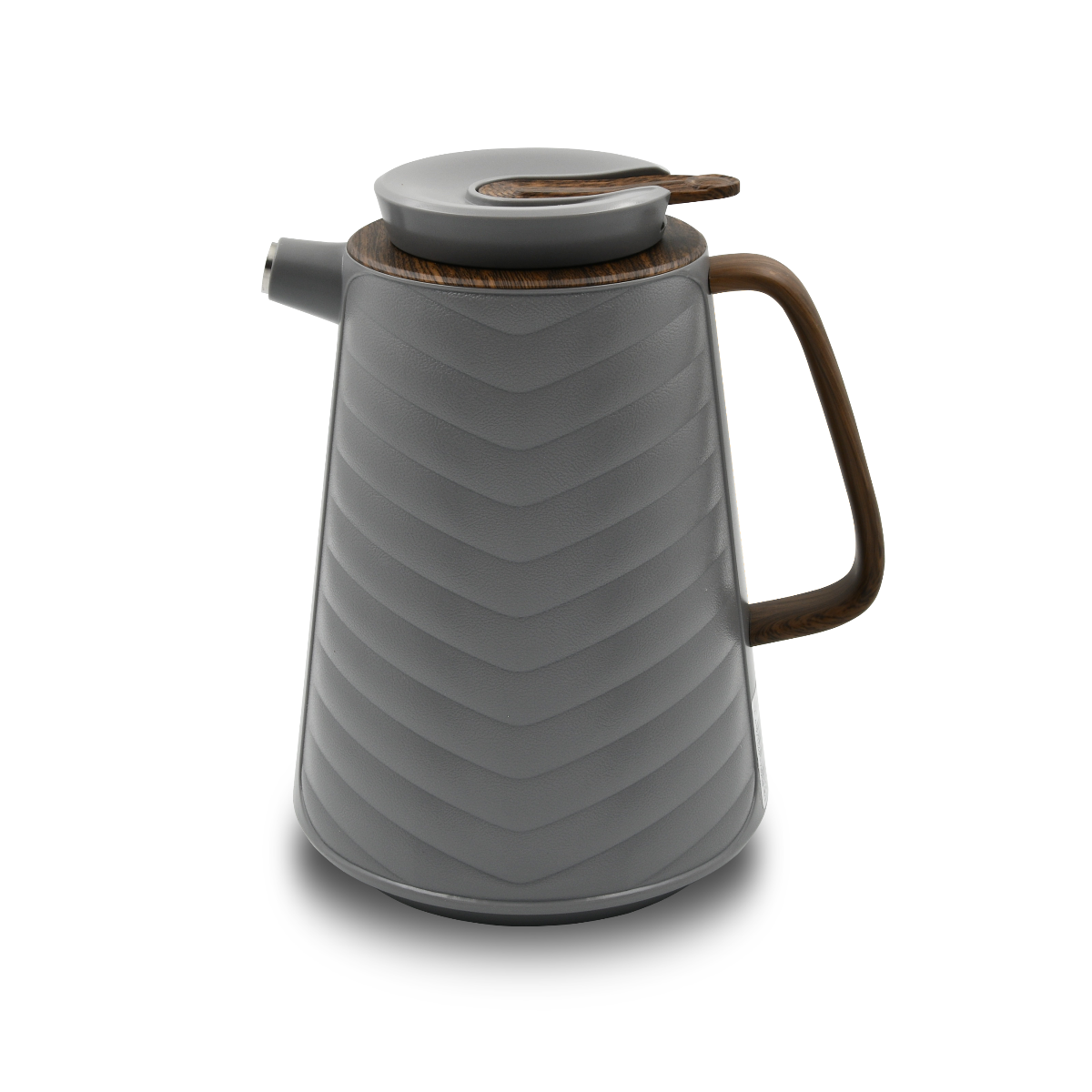 Homesmiths 1 Liter Vacuum Flask Grey Wooden