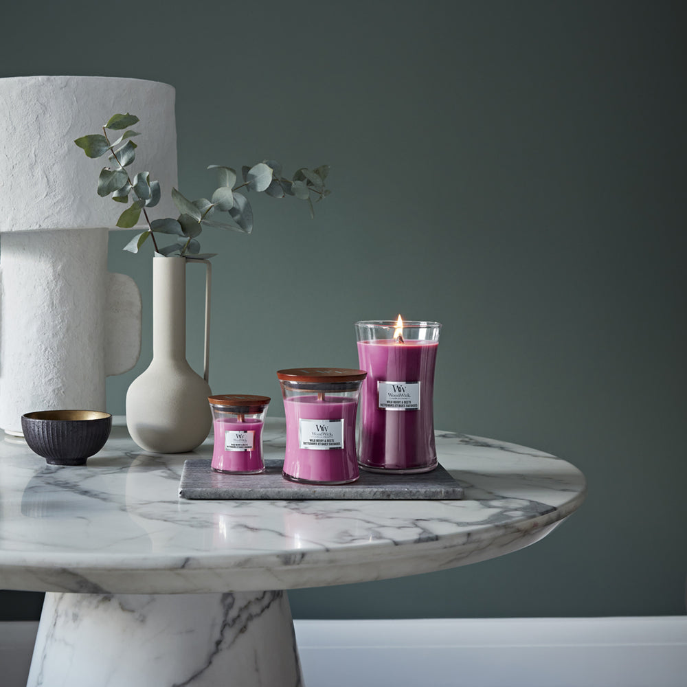 Woodwick Large Hourglass Candle Wild Berry & Beets