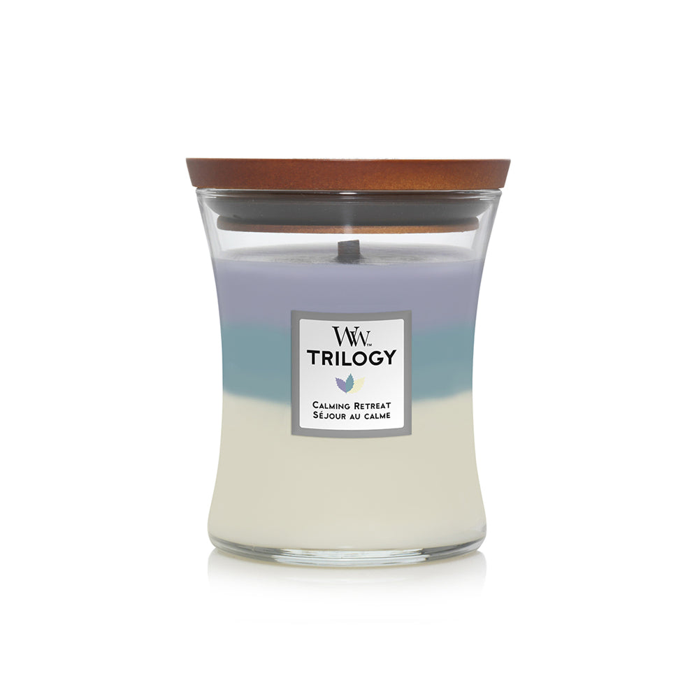 Woodwick Trilogy Medium Candle Calming Retreat