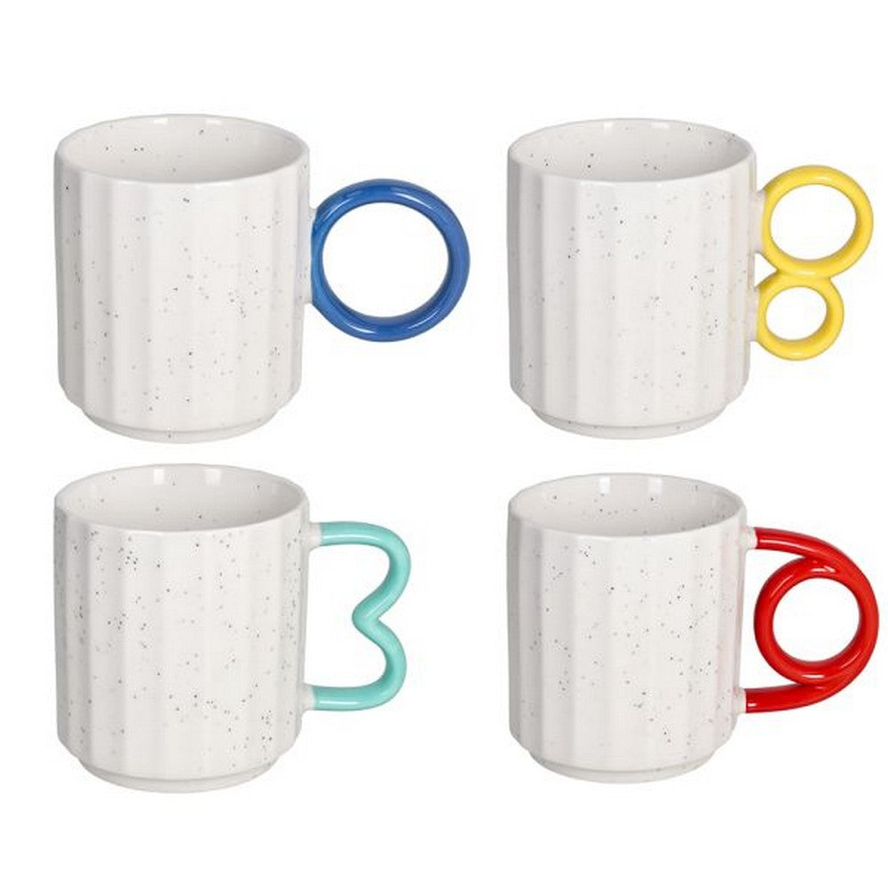 Tognana Iris Mika 440ml Mug – Elegant Porcelain Cup for Coffee, Tea & Hot Beverages, Modern Design for Home, Office & Dining Tableware, Assorted 1 Piece