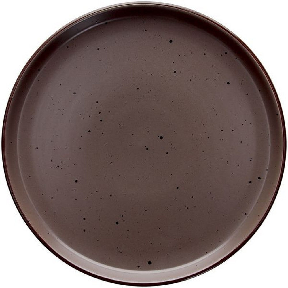 Tognana Urban Marrone 27cm Dinner Plate – Porcelain Plate for Main Courses, Salads & Snacks, Modern Brown Design for Home & Dining