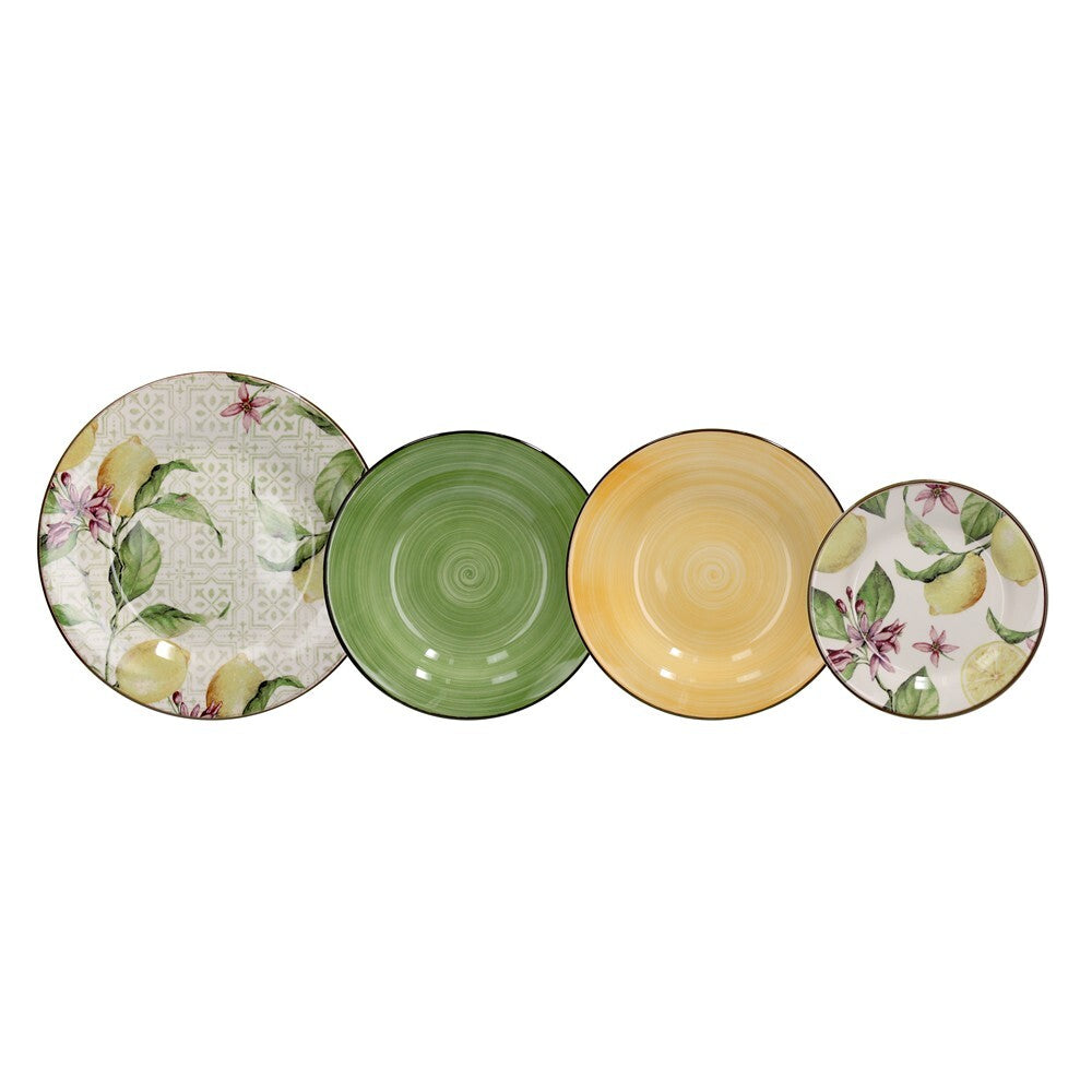 Tognana Vela Zagara 18-Piece Table Set – Porcelain Dinnerware for Dining, Home & Kitchen, Modern Elegant Design for Meals & Entertaining