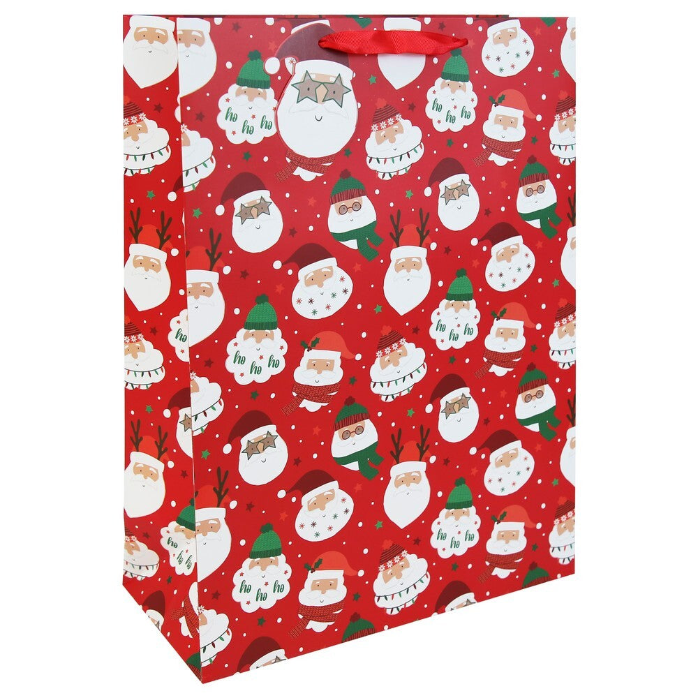 Eurowrap Cool Santa Bag – Christmas and Holiday Gift Bag, Festive Packaging, Seasonal Present Holder, Holiday Celebration, and Perfect Christmas Gifting Essentials - Size XL